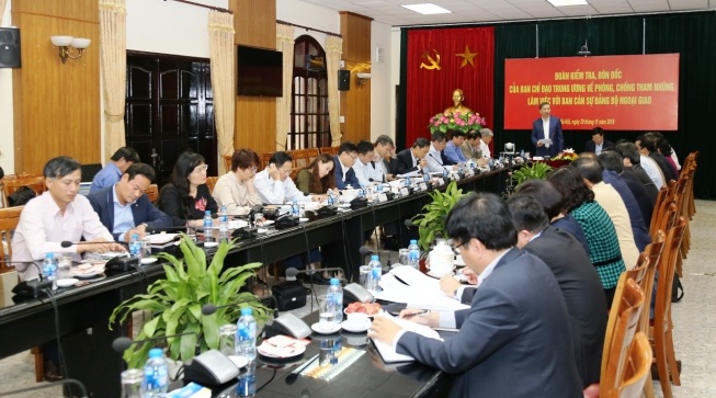 Kiểm tra công tác phòng, chống tham nhũng tại Bộ Ngoại giao