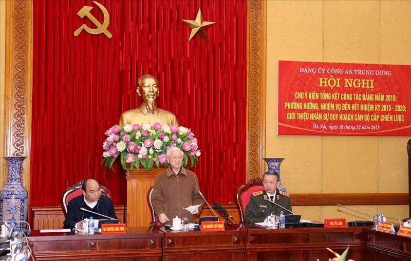 Tổng Bí thư, Chủ tịch nước Nguyễn Phú Trọng phát biểu tại Hội nghị.