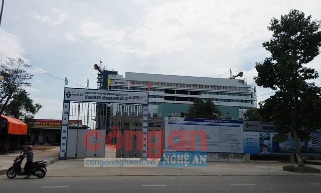 Dự án Bệnh viện Hữu nghị Đa khoa Nghệ An giai đoạn 2  bị xử phạt 40 triệu đồng vì xây dựng sai giấy phép