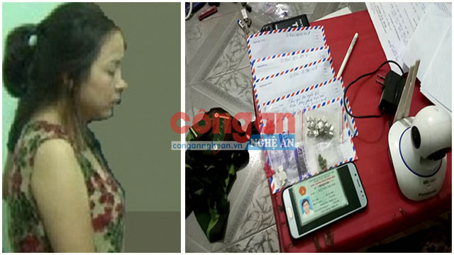Đối tượng Nguyễn Thị Vân cùng tang vật bị thu giữ