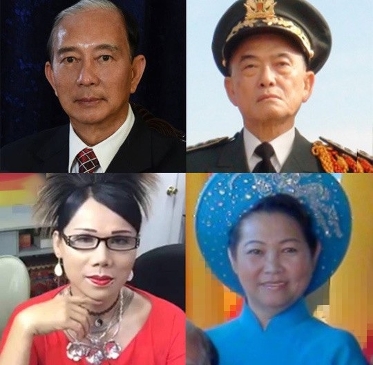Các đối tượng (Từ trái sang, từ trên xuống): Đào Minh Quân (Đào Văn); Quách Thế Hùng; Phạm Lisa (Phạm Anh Đào); Kelly Triệu (Triệu Thanh Hoa).