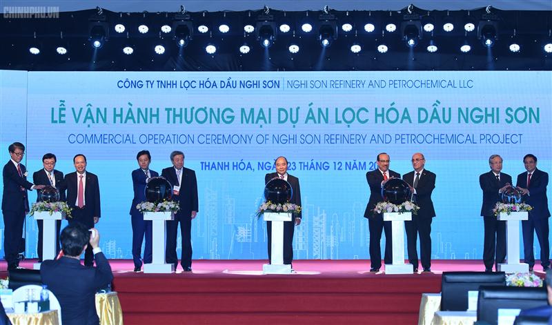 Lễ vận hành thương mại Dự án Lọc hóa dầu Nghi Sơn. Ảnh VGP/Quang Hiếu