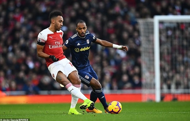 Aubameyang là người ghi bàn ấn định tỷ số 4-1 cho Arsenal.