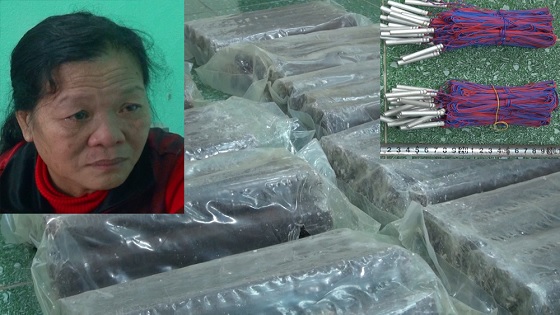 Bắt quả tang đối tượng vận chuyển trái phép 20 kg thuốc nổ