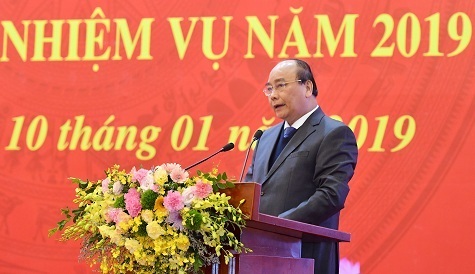 Thủ tướng Nguyễn Xuân Phúc phát biểu tại Hội nghị - Ảnh: VGP/Quang Hiếu