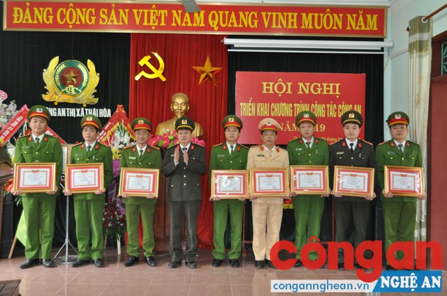 Công an TX Thái Hòa: Triển khai công tác năm 2019