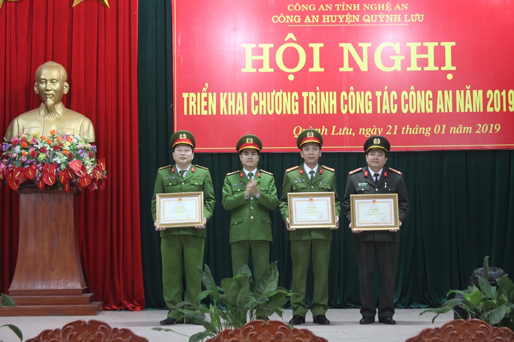Công an huyện Quỳnh Lưu: Triển khai chương trình công tác năm 2019