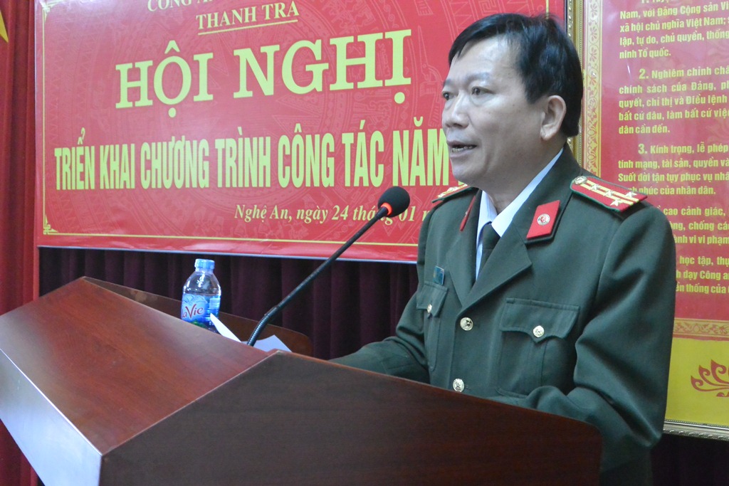 Đại tá Mai Chiến Thắng, Chánh thanh tra Công an tỉnh khai mạc hội nghị