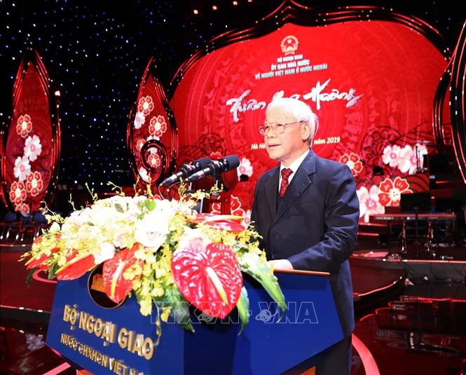 Tổng Bí thư, Chủ tịch nước Nguyễn Phú Trọng phát biểu. Ảnh: Trí Dũng - TTXVN