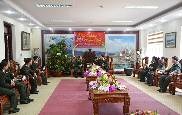Bộ Chỉ huy BĐBP tỉnh chúc Tết Công an Nghệ An