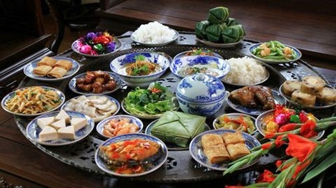 Cơm Tết ở Việt Nam.