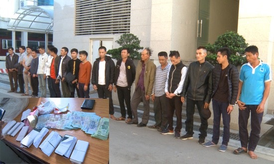 Bắt quả tang 18 con bạc sát phạt trên sới xóc đĩa sáng mùng 4 Tết