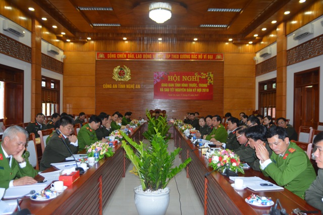 Toàn cảnh hội nghị tại điểm cầu Nghệ An