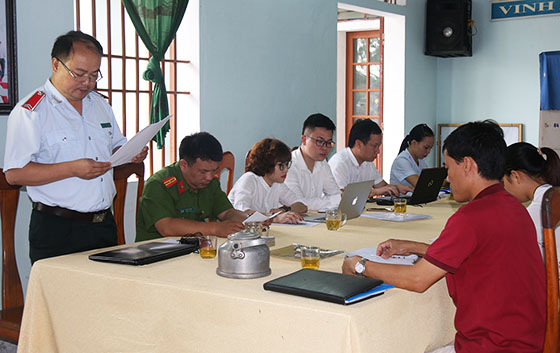 Đoàn Thanh tra làm việc tại Công ty Cổ phần Thủy sản Nghệ An