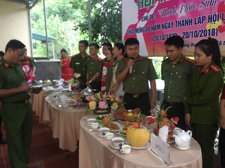 Đoàn Thanh niên và Hội Phụ nữ Công an huyện tổ chức Hội thi nấu ăn nhân kỷ niệm Ngày Phụ nữ Việt Nam 20/10