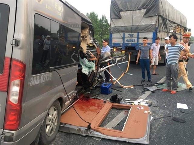 Hiện trường vụ tai nạn.