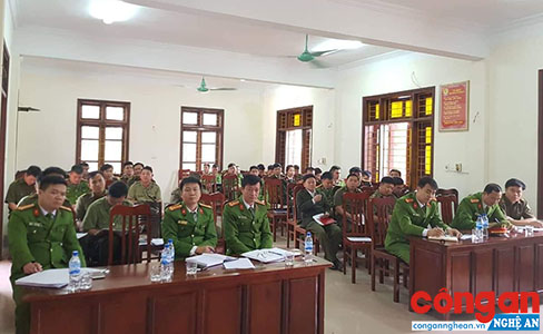 Giao ban công tác Công an xã quý I/2019