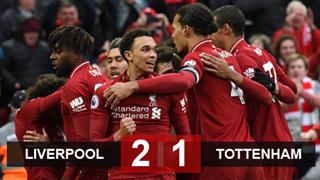 Đả bại Tottenham, Liverpool trở lại ngôi đầu
