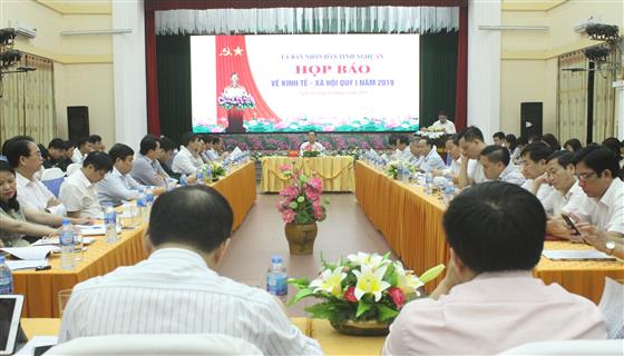 UBND tỉnh: Họp báo về kinh tế - xã hội quý I năm 2019