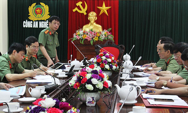 Đoàn khảo sát xây dựng, sắp xếp quy hoạch báo chí trong CAND làm việc với Công an Nghệ An