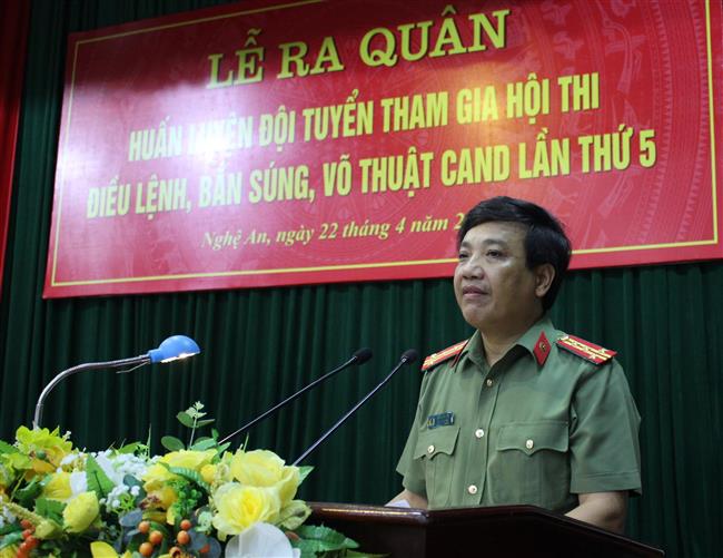 Lễ ra quân huấn luyện đội tuyển tham gia Hội thi điều lệnh CAND năm 2019