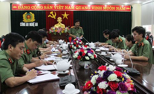 Chuẩn bị cho Hội diễn Nghệ thuật quần chúng Công an Nghệ An lần thứ V