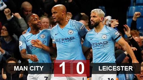 Man City 1-0 Leicester: Chạm một tay vào chức vô địch
