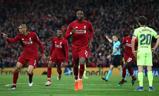 Origi ghi cú đúp vào lưới Barca
