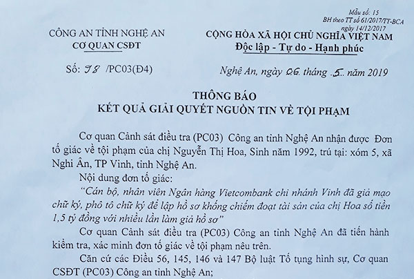 Không khởi tố vụ án hình sự vì không có sự việc phạm tội xảy ra