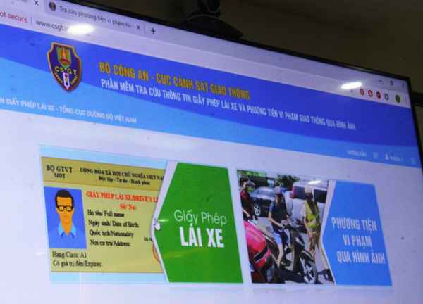 Từ 1/6 có thể tra cứu xe vi phạm trên trang web Cục Cảnh sát giao thông