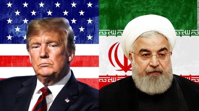 Tổng thống Mỹ Trump và người đồng cấp Iran Rouhani. Ảnh: CNN