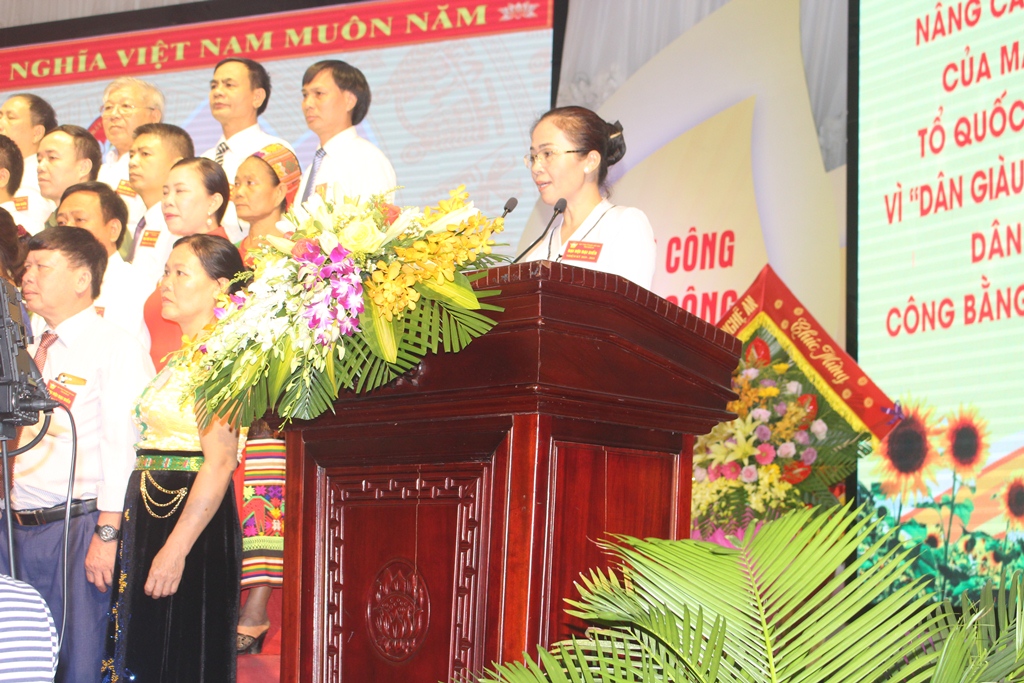 Bà Võ Thị Minh Sinh, Chủ tịch MTTQ Nghệ An lần thứ XIV nhiệm kỳ 2019-2024