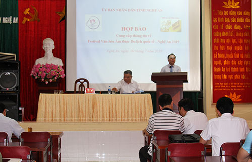 Họp báo Festival Văn hóa ẩm thực du lịch quốc tế - Nghệ An năm 2019