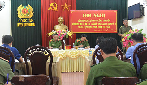 Công an huyện Quỳnh Lưu đối thoại với lực lượng Công an xã