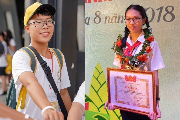 2 gương mặt đạt thành tích xuất sắc khi đỗ vào các trường THPT nổi tiếng