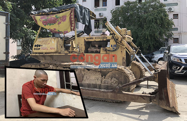 Thuê xe vào khu công nghiệp trộm máy ủi