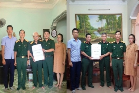 Viện KSQS khu vực 41 tặng quà tri ân các đồng chí thương binh - nguyên là lãnh đạo qua các thời kỳ.