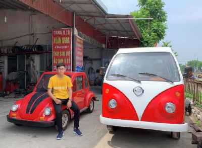 Học sinh lớp 12 ở Nam Định chế tạo ô tô năng lượng mặt trời