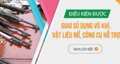 Thủ tục hành chính cấp các loại giấy phép, giấy chứng nhận về vũ khí - vật liệu nổ - công cụ hỗ trợ
