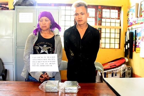 Hai mẹ con vận chuyển 4 bánh heroin