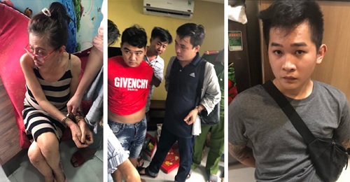 Các đối tượng trong đường dây ma túy.