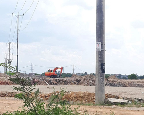 San lấp mặt bằng dự án vi phạm hành lang lưới điện