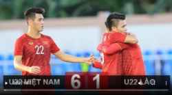 Xem lại bàn thắng trận U22 Việt Nam 'chơi tennis' với U22 Lào