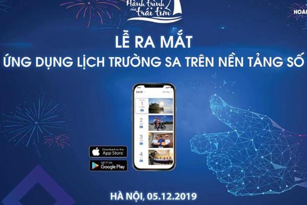 Ra mắt lịch Trường Sa trên nền tảng Apps Store và Google play