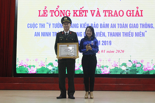 Đoàn Thanh niên Công an tỉnh đạt giải Nhất cuộc thi Ý tưởng sáng kiến bảo đảm ATGT, ANTT