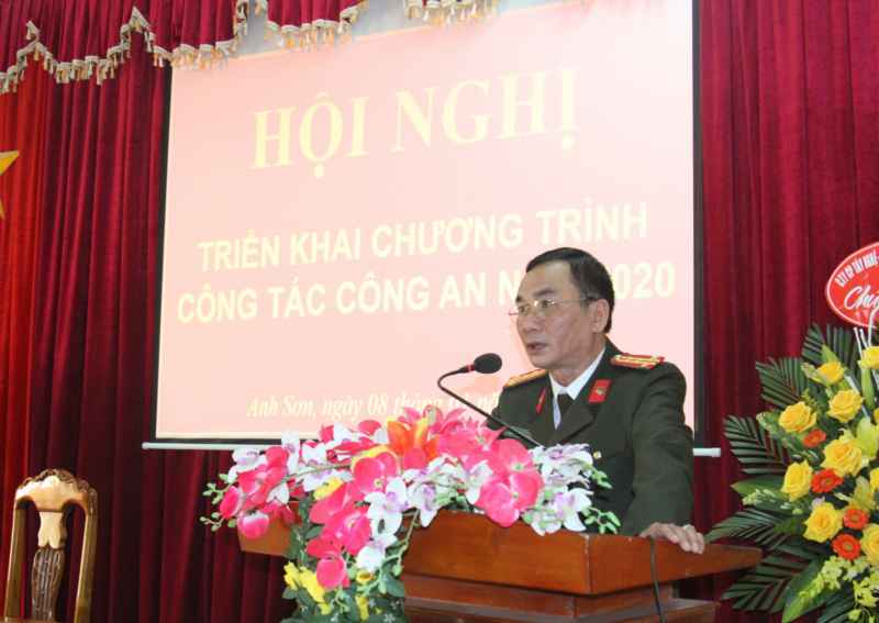 Công an huyện Anh Sơn triển khai chương trình công tác năm 2020