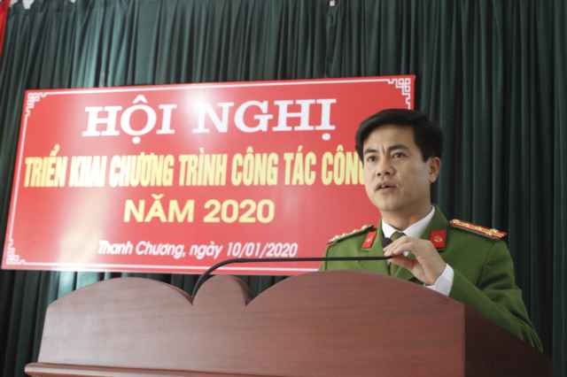 Công an Thanh Chương triển khai chương trình công tác năm 2020