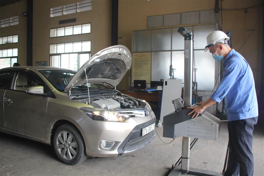 Trung tâm đăng kiểm xe cơ giới Nghệ An kiểm tra phương tiện