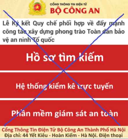 Cảnh báo hoạt động giả mạo các trang thông tin điện tử của lực lượng Công an nhân dân