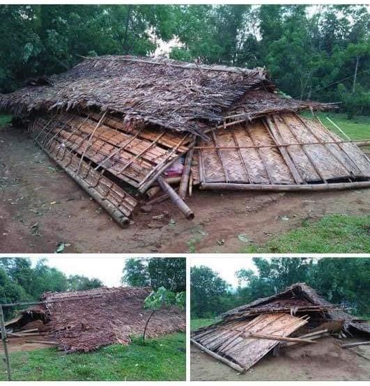 Huyện Quế Phong: Hàng trăm ngôi nhà bị tốc mái sau trận lốc xoáy
